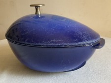STAUB Cast Iron / Blue Enamel Mussel Pot, 2 q...