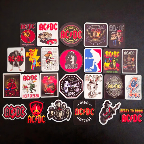 AC/DC Band Sticker Rock N Roll Music High Voltage Hell's Bells Metal ...