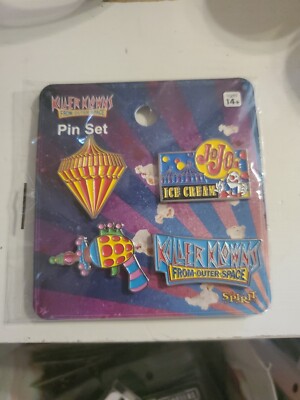 Killer Klowns from Outer Space Set of 4 Enamel Pin Set Spirit Halloween 