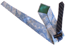 MENS TOMMY HILFIGER Neck Tie  Blue Two Tone Colors Made in the USA