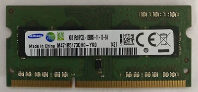 Samsung 4GB 1rx8 pc3l-12800s-11-13-B4 RAM DDR3L 1600 Sodimm Laptop