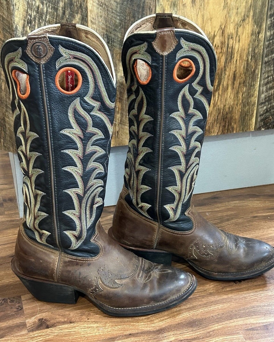 Vintage Tony Lama Men's Cowboy Boots Buckaroo Tall Shaft Size 10 d