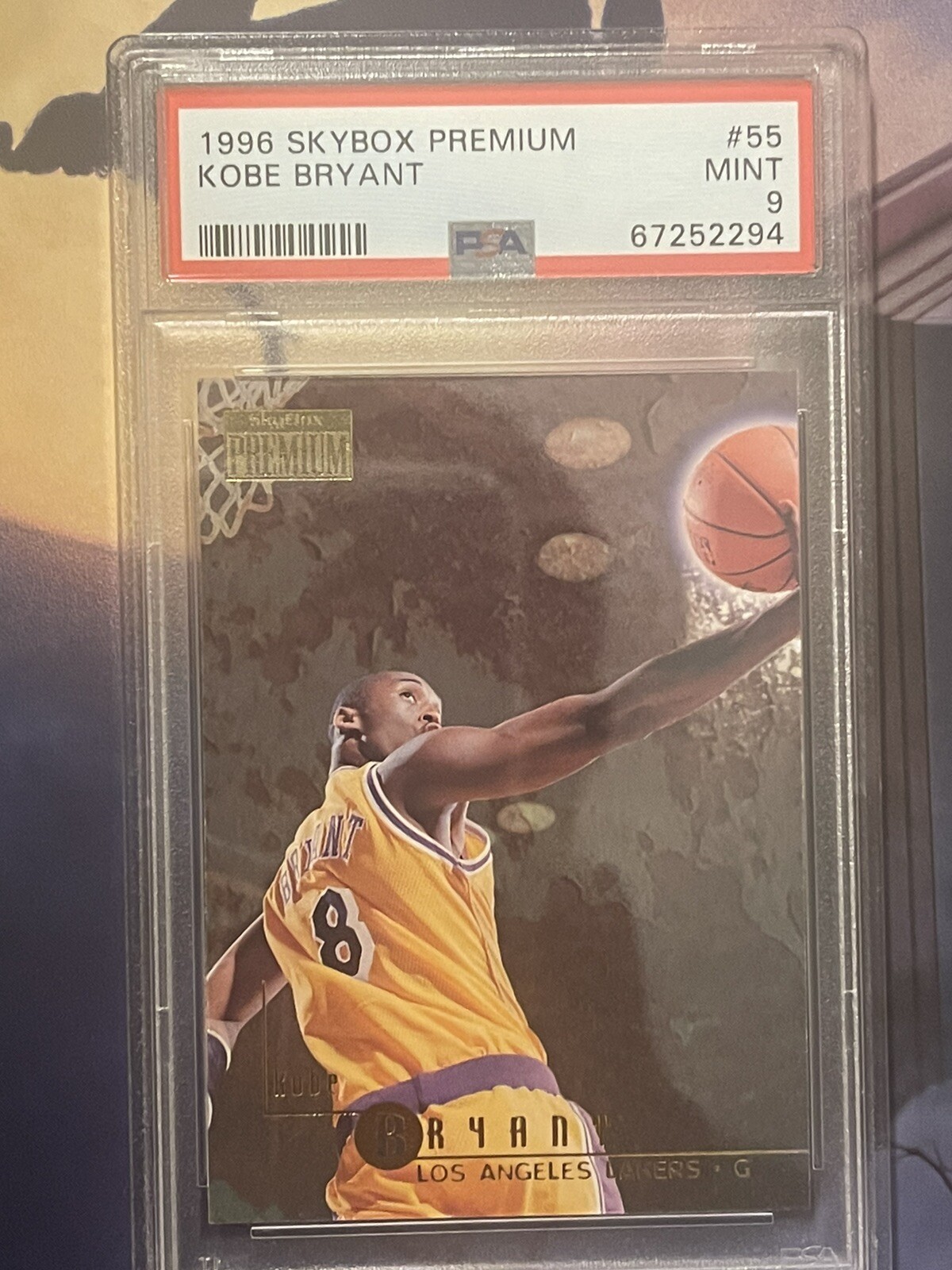 1996 Kobe Bryant Skybox Premium RC Rookie Card #55 PSA 9 Mint Los Angeles Lakers