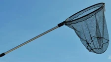 Joy Fish Landing Net 20" X 20" Hoop 3'-5' Handle Telescoping Black