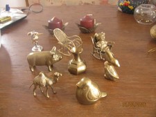 10 Dekofiguren z.T. für Setzkasten aus Messing