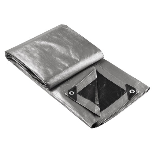 9x12 Ft 2 Pack Waterproof Poly Tarp Heavy Duty 10-mil Tarpaulin Outdoor Cover - Picture 3 of 9