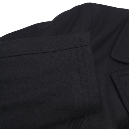 LRL Ralph Lauren Luke Black Wool Blend Double Breasted Overcoat Mens Size 44L - Picture 3 of 12