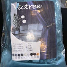 Victree Blackout Velvet Curtains With Tassel Accents 2 Panels 52  X 84  