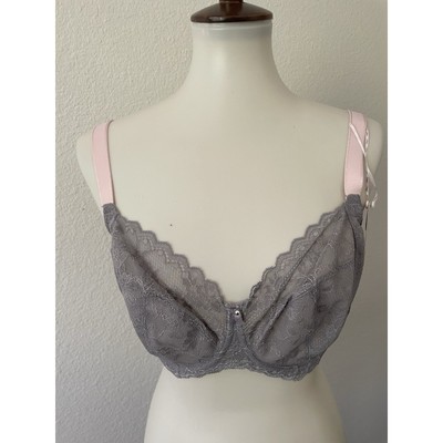 Freya Lingerie Women 32I Bra Floral Plunge Floral Lace Off Beat Lilac Pink NWT