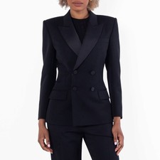 Saint Laurent Double-Breasted Tuxedo Jacket, Brand Size 38 US Size 2