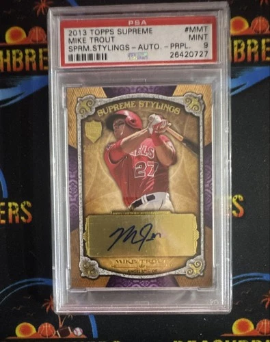 2013 Topps Supreme - Supreme Stylings Autographs Mike Trout #SS-MTT Purple /25