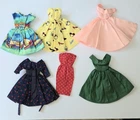 LOT OF SIX HANDMADE BARBIE DRESSES, COPIES MADE FROM VINTAGE BARBIE PATTERNS