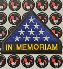 POW MIA Folded Flag In Memoriam Embroidered P...