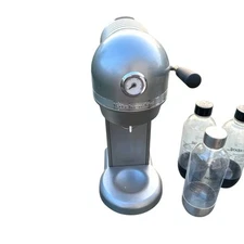 Kitchenaid Heavy Duty Sodastream KSS1121CU Silver with 4 Bottles & Instructions