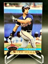 1991 Stadium Club Charter Member Dave Justice # Atlanta Braves