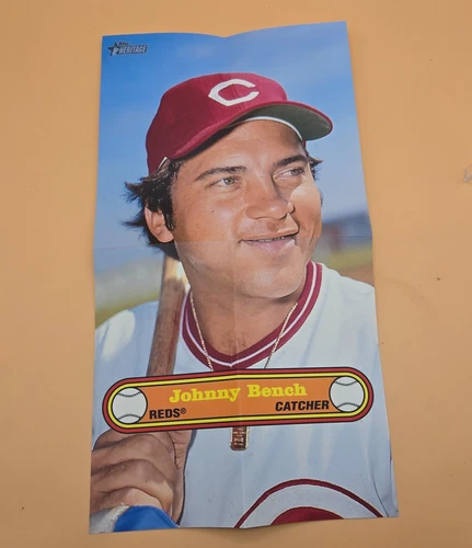 2021 Topps Heritage 1972 Topps Baseball Posters Johnny Bench #BPB-JBE HOF Rare!