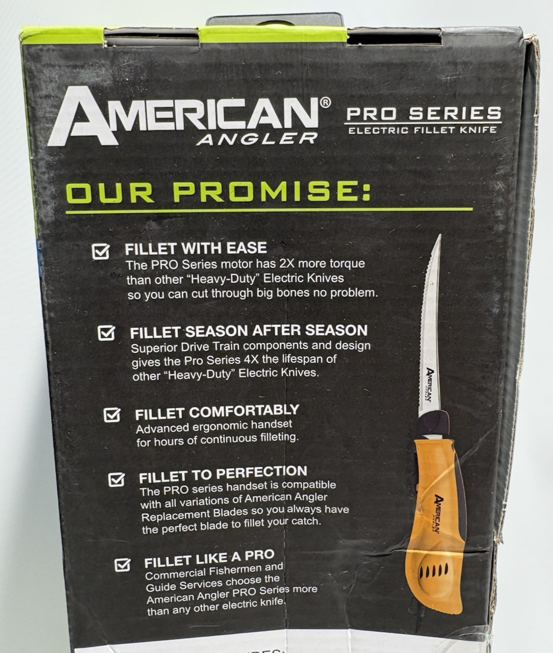 American Angler Pro Series Electric Fillet Knife - 10" & 8" Serrated Blades