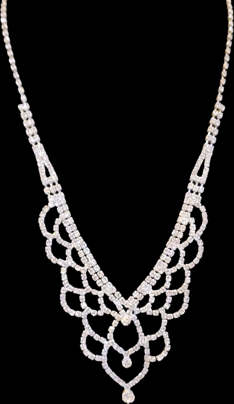 Bridal Prom Quince Rhinestone Statement Teardrop … - image 2