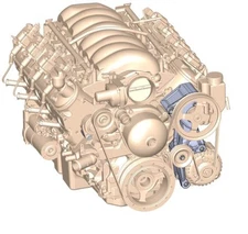 20-155P Low-Mount LS Accessory Drive Bracket - Driver's Side P/S & Alt Bracket