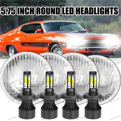 #ad 4pcs 5.75quot; 5 3 4quot; 6000K LED Headlights Hi Lo Beam for Ford Thunderbird Torino $100.79