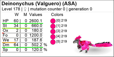 Deinonychus-New-Colors-Ark Survival Ascended-Dino-Top-PC/XBOX/PS5 PvE ASA-AAO