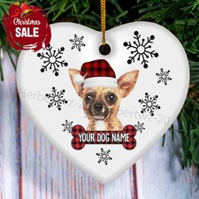 Chihuahua Name Customize Christmas Dog Lovers Holiday Personalized Customized...
