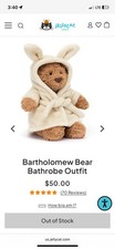 Jelly Cat Bartholomew Bear Bathrobe Outfit Plush Stuffed Animal