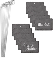 Schiefer-Pflanzschilder - 10Er Set | WitterungsbestäNdig, Wiederverwendbar | Ind