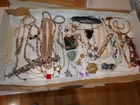 Vintage Jewelry Necklace Brooch Brooches Rhinestones Earrings lot & More [857D]