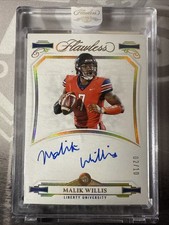Malik Willis 2022 Panini Flawless Collegiate Diamond On Card Auto /10 PACKERS