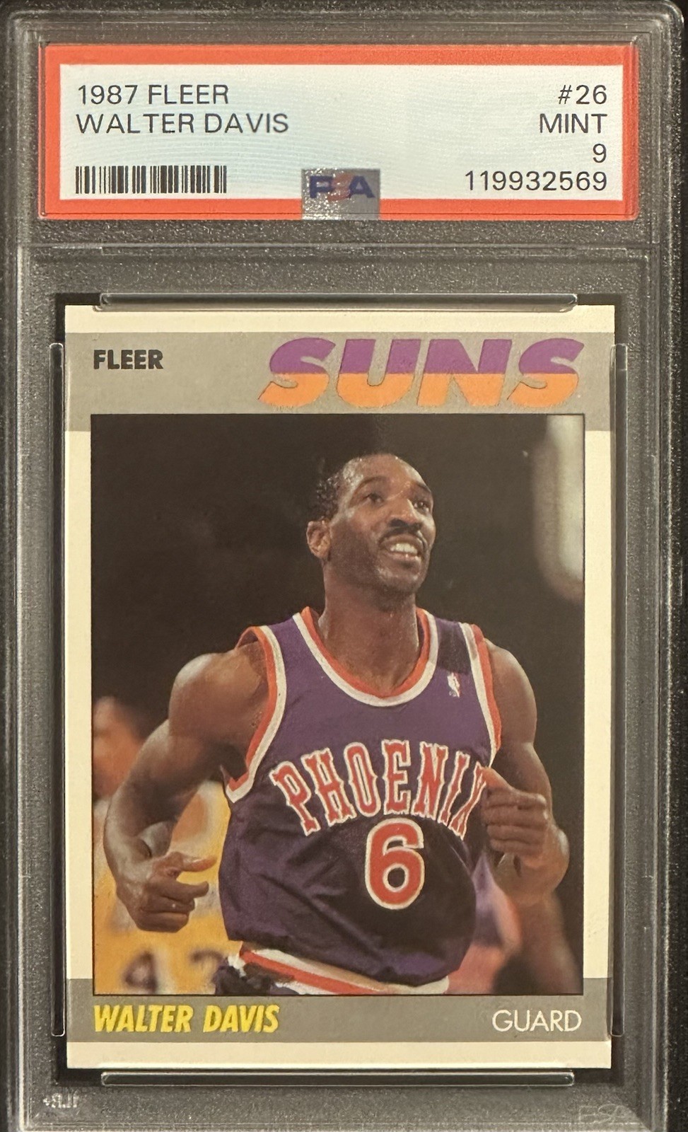 1987 Fleer Basketball Walter Davis (PSA 9) MINT Rare Low Pop 🏀