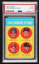 1963 Topps High # Brock Davis Jim Gosger John Herrnstein #553 PSA 4 HOF 1tn2