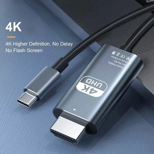 USB C Type C to HDMI 2m 4K Braided USB Cable For Macbook iPhone 16 Samsung S25