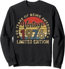 Retro 50th Birthday 1976 50 Year Old Birthday Party Unisex Crewneck Sweatshirt