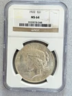 1922 Peace Dollar $1 NGC MS64 Brown Label
