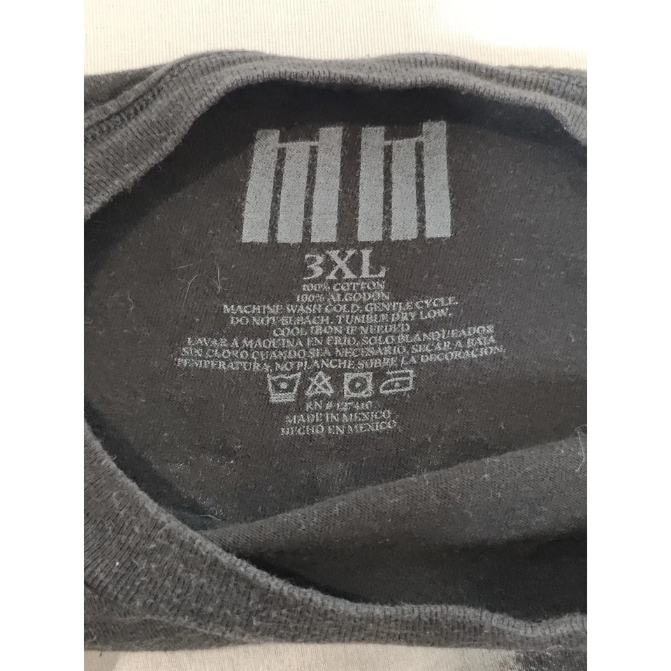 Marilyn Manson T-Shirt 2018 Tour Concert Band Men's 3XL Cotton Graphic cotton - Image 3 of 4