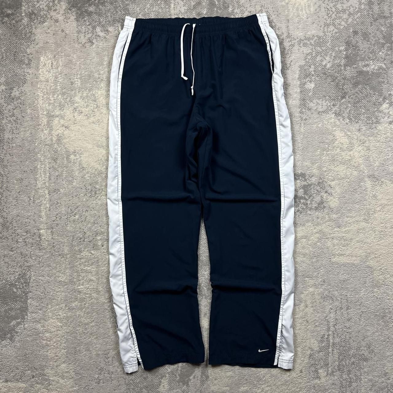 Vintage Y2K Navy Nike Track Pants Large Mens* Nylon Baggy Wide Leg image 2