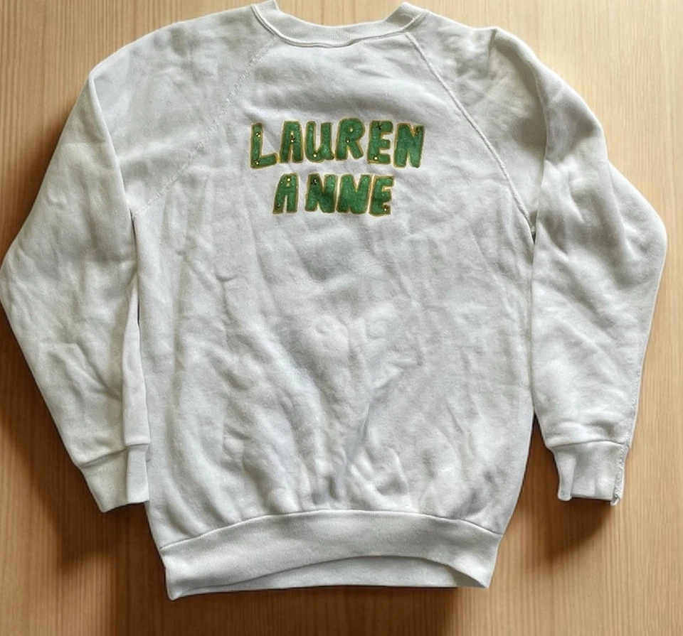 VTG BETTY SWEATSHIRT Cheerleader Back Lauren Anne Sz Girls L 14-16 90s 1994 - Image 2 of 4