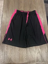 Mens Under Armour  Shorts Black Pink Medium
