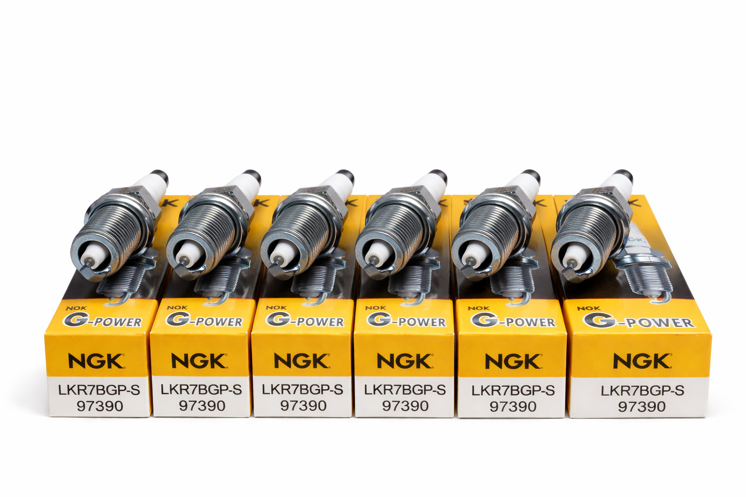 Set of Six Genuine NGK 97390 LKR7BGPS G-Power  Platinum Spark Plug
