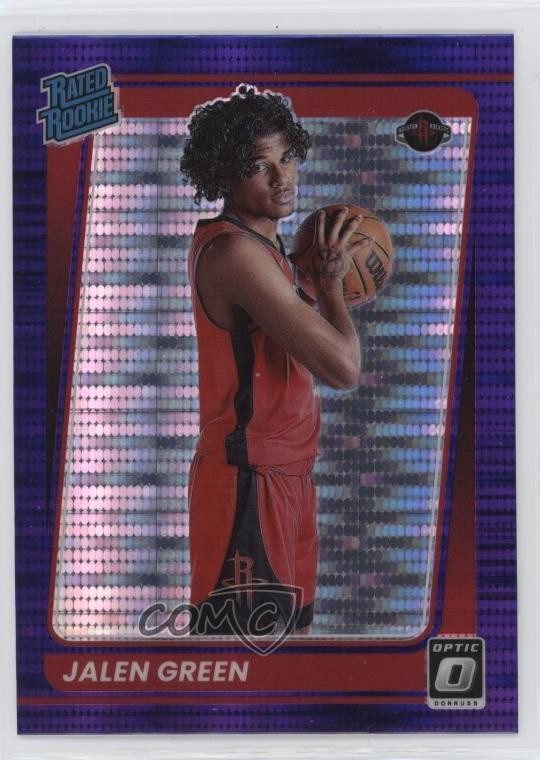 2021 Donruss Optic Target Box Set Purple Pulsar Prizm Jalen Green #159 Rookie RC
