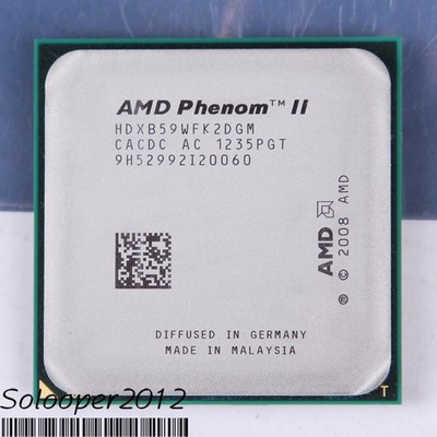    Phenom II X2 B59 Socket AM3 (HDXB59WFK2DGM) CPU Processor 3.4 GHz #jd