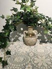 Vintage Clay Pottery Wall Pocket Planter Southwest Terracotta w/ Faux Ivy - C3