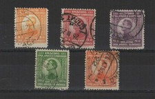 Royaume des Serbes Croates 1923 Alexandre 1er série de 5 timbres oblitérés/T2074