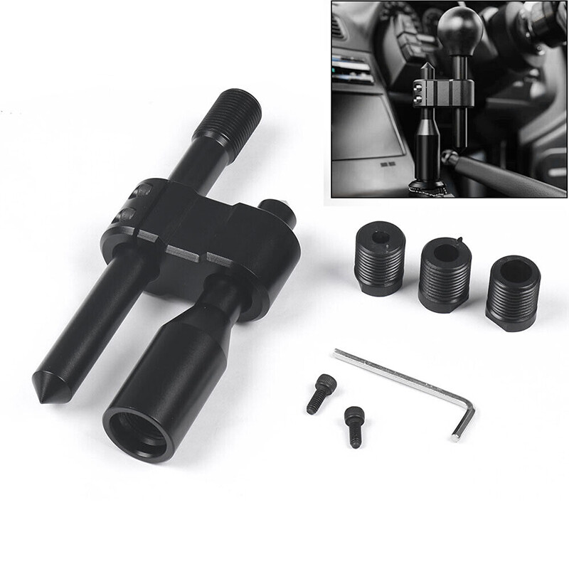 H Type Car Shift Knob Extension Adjustable Extension Gear Shifter Black