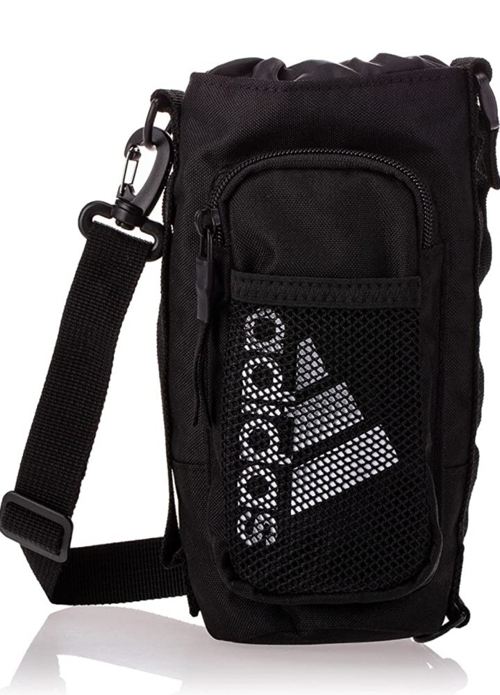 adidas Unisex Hydration Crossbody Water Bottle Sling Bag Black/White