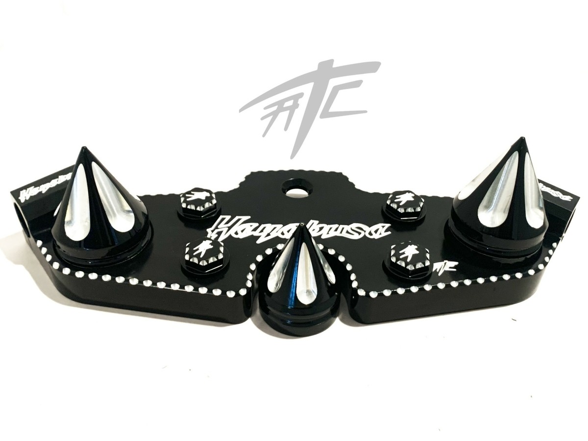 HAYABUSA BLACK DIAMOND CUT TRIPLE TREE & SPIKE CAPS PKG 08