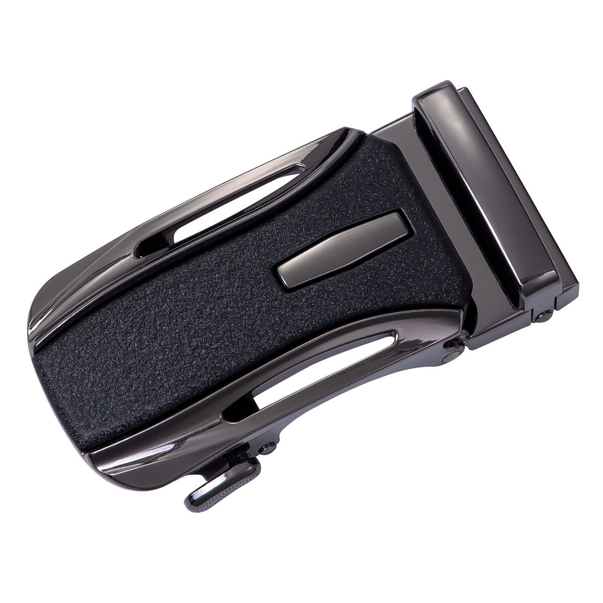 Guvoosm Men's Ratchet Dress Belt - No Holes, 35mm Wide, Automatic Buckle, Trim To Fit