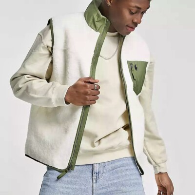 Ralph Lauren RRLフリースベスト Mサイズ カーキ Polo Ralph Lauren Hi-Pile Fleece Sherpa RipStop Vest Sz: Large NWT