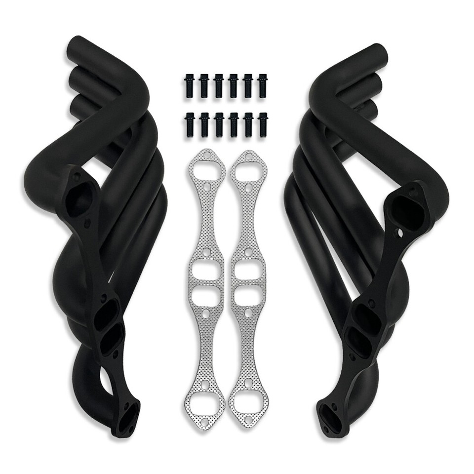 For Chevy Small Block SBC Boom Tube Zoomie Exhaust Header Rectangular